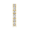 Fancy Wedding Ring in 14k Yellow Gold with Baguette Natural Diamond at Gabriel & Co.