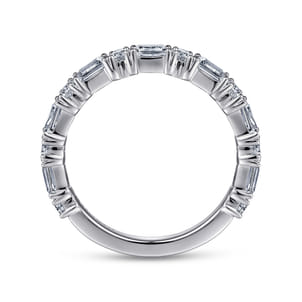 Aggie - Platinum Baguette and Round Diamond Anniversary Band