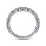 Fancy Wedding Ring in Platinum with Baguette Natural Diamond at Gabriel & Co.