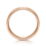 Aiden - 14K Rose Gold 6mm - Men's Wedding Band in Hammered Finish