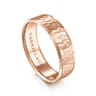 Aiden - 14K Rose Gold 6mm - Men's Wedding Band in Hammered Finish