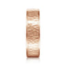Aiden - 14K Rose Gold 6mm - Men's Wedding Band in Hammered Finish