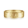 Aiden - 14K Yellow Gold 6mm - Men's Wedding Band in Hammered Finish