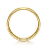 Aiden - 14K Yellow Gold 6mm - Men's Wedding Band in Hammered Finish