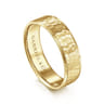 Aiden - 14K Yellow Gold 6mm - Men's Wedding Band in Hammered Finish