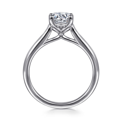 Ailis - 14K White Gold Round Diamond Engagement Ring