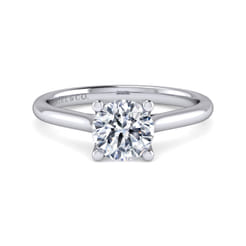 Ailis - 14K White Gold Round Diamond Engagement Ring
