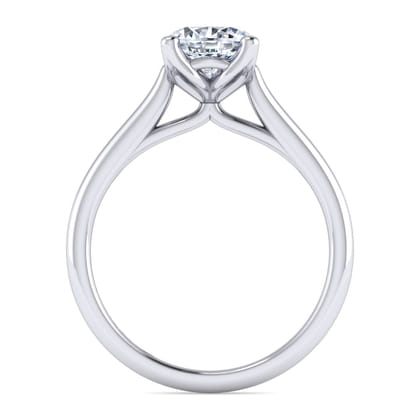 Ailis - 14K White Gold Round Diamond Engagement Ring