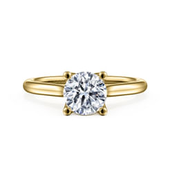 Ailis - 14K Yellow Gold Round Diamond Engagement Ring