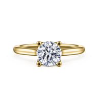 Ailis - 14K Yellow Gold Round Diamond Engagement Ring