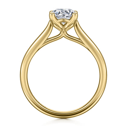 Ailis - 14K Yellow Gold Round Diamond Engagement Ring