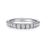 Straight Wedding Ring in 14k White Gold with Round Natural Diamond at Gabriel & Co.