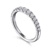 Straight Wedding Ring in 14k White Gold with Round Natural Diamond at Gabriel & Co.