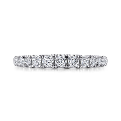 Aine - 14K White Gold Diamond Anniversary Band