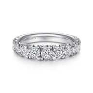 Aine - 14K White Gold Diamond Anniversary Band