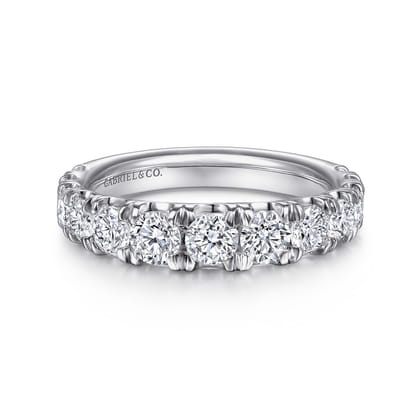 Aine - 14K White Gold Diamond Anniversary Band