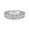 Straight Wedding Ring in 14k White Gold with Round Natural Diamond at Gabriel & Co.