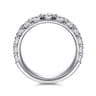 Straight Wedding Ring in 14k White Gold with Round Natural Diamond at Gabriel & Co.