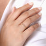 Curved Wedding Ring in 14k Rose Gold with Round Natural Diamond at Gabriel & Co.