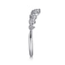 Curved Wedding Ring in 14k White Gold with Round Natural Diamond at Gabriel & Co.