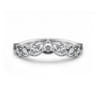Curved Wedding Ring in 14k White Gold with Round Natural Diamond at Gabriel & Co.