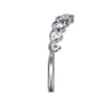 Curved Wedding Ring in 14k White Gold with Round Natural Diamond at Gabriel & Co.