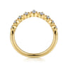 Curved Wedding Ring in 14k Yellow Gold with Round Natural Diamond at Gabriel & Co.