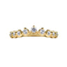 Curved Wedding Ring in 14k Yellow Gold with Round Natural Diamond at Gabriel & Co.