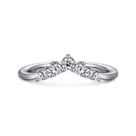 Alanni - Curved-Platinum Diamond Anniversary Band