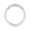 Curved Wedding Ring in Platinum with Round Natural Diamond at Gabriel & Co.