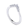 Curved Wedding Ring in Platinum with Round Natural Diamond at Gabriel & Co.