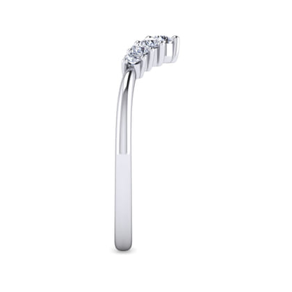 Alanni - Curved-Platinum Diamond Anniversary Band