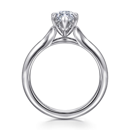 Alden - 14K White Gold Split Shank Pear Shape Diamond Engagement Ring