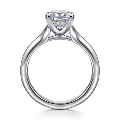 Alden - 14K White Gold Split Shank Princess Cut Diamond Engagement Ring