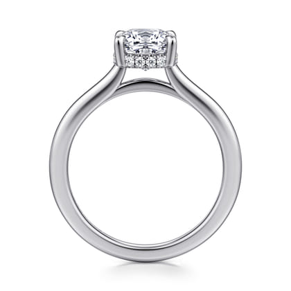 Aldon - 14K White Gold Cushion Diamond Engagement Ring