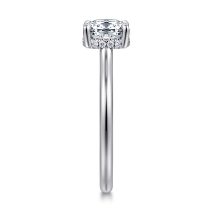 Aldon - 14K White Gold Cushion Diamond Engagement Ring
