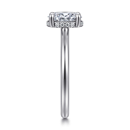 Aldon - 14K White Gold Oval Diamond Engagement Ring