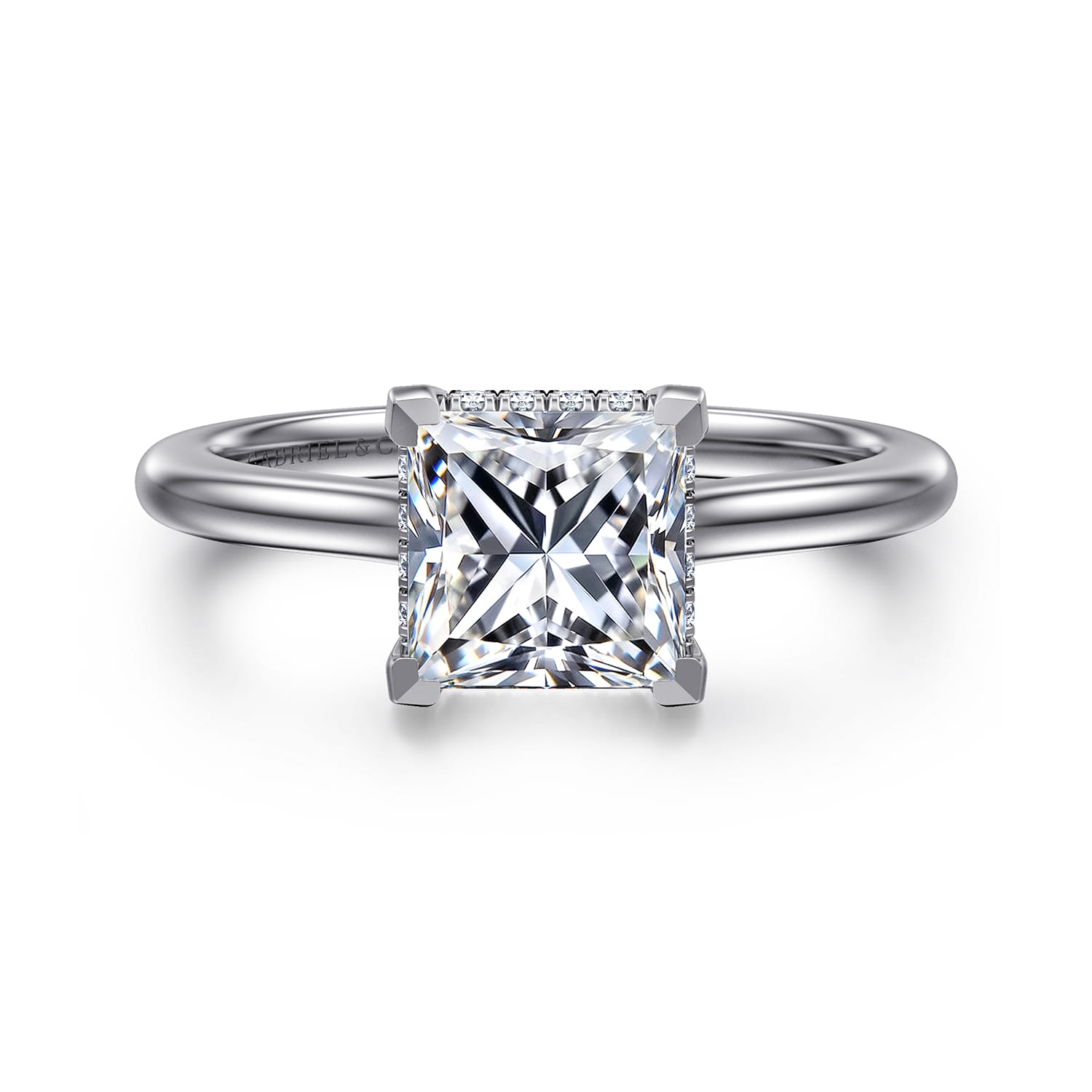 Aldon - 14K White Gold Princess Diamond Engagement Ring