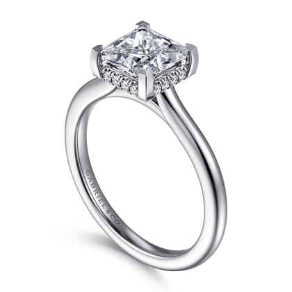 Aldon - 14K White Gold Princess Diamond Engagement Ring