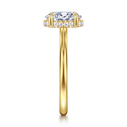 Aldon - 14K Yellow Gold Oval Diamond Engagement Ring