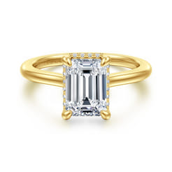 Aldon - 14K Yellow Gold Radiant Cut Diamond Engagement Ring