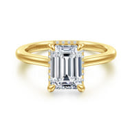 Aldon - 14K Yellow Gold Radiant Cut Diamond Engagement Ring