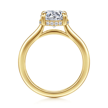 Aldon - 14K Yellow Gold Round Diamond Engagement Ring