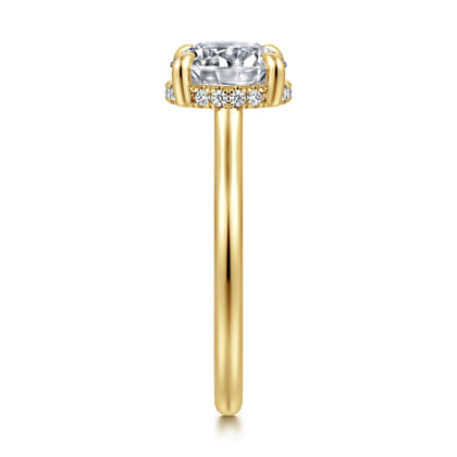 Aldon - 14K Yellow Gold Round Diamond Engagement Ring