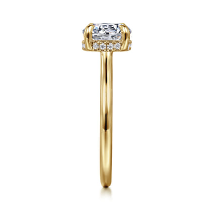 Aldon - 14K Yellow Gold Round Solitaire Diamond Engagement Ring