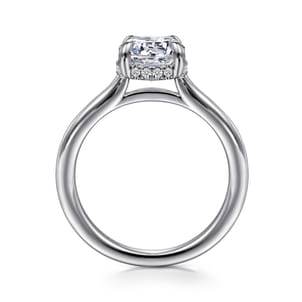 Aldon - Platinum Round Halo Diamond Engagement Ring