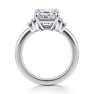 Alejandra - 14K White Gold Emerald Cut Diamond Engagement Ring