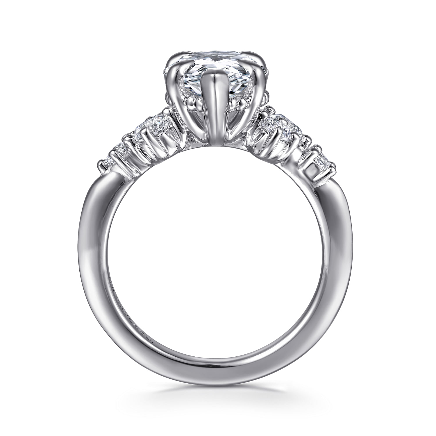 Alexa - 14K White Gold Pear Shape Diamond Engagement Ring