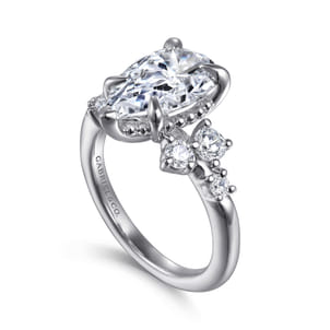 Alexa - 14K White Gold Pear Shape Diamond Engagement Ring