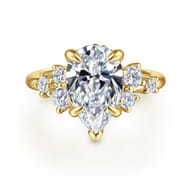 Alexa - 14K Yellow Gold Pear Shape Diamond Engagement Ring